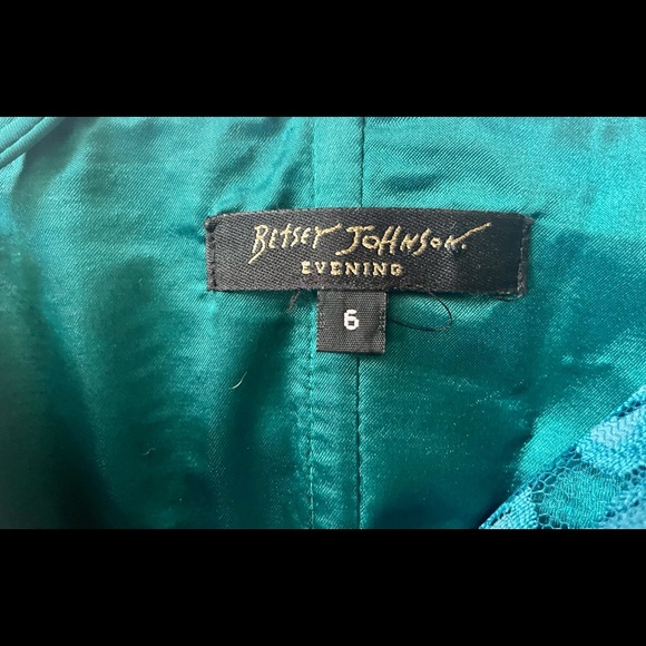 Vintage Gorgeous Teal Evening Dress - Picture 2 of 4